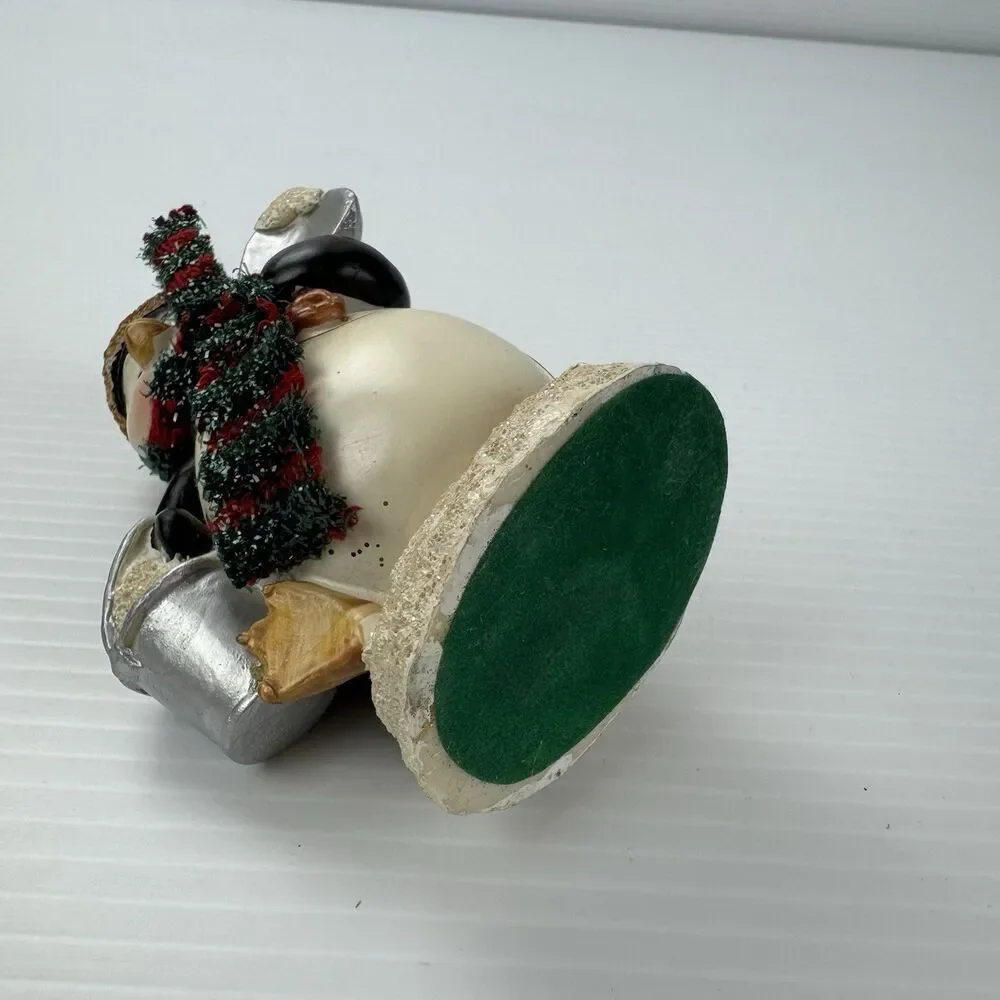 Christmas Penguin Figurine with Scarf & Shovel Holiday Winter Decor Whimsical